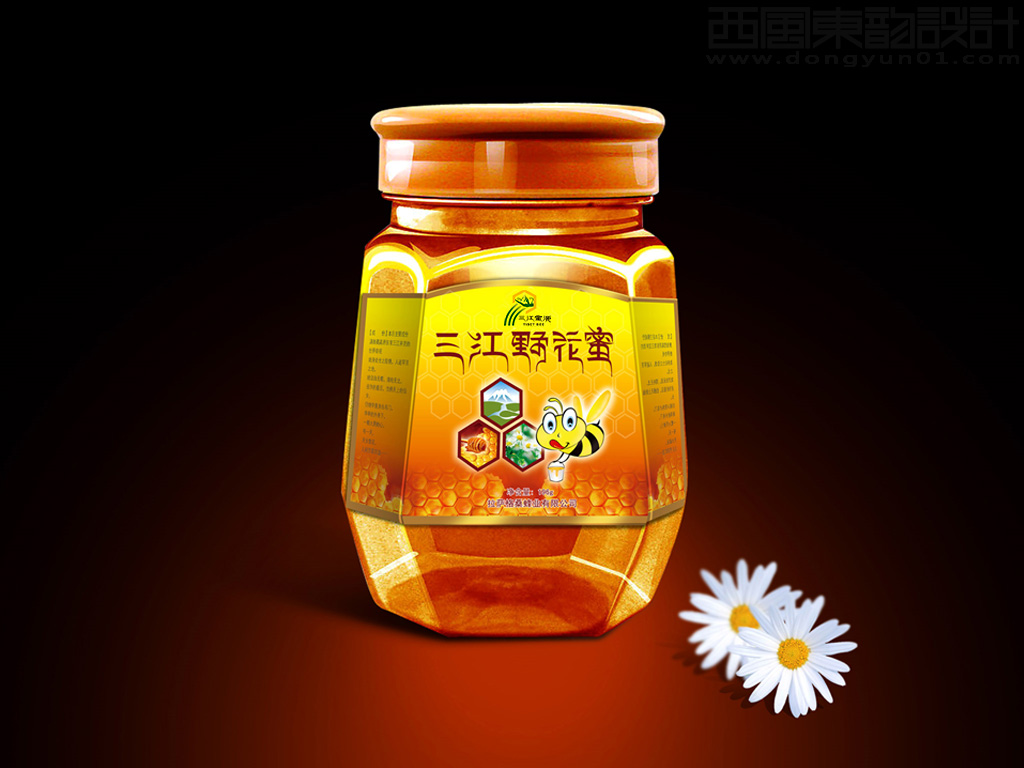 拉薩格桑蜂業(yè)三江蜜源三江野花蜜蜂蜜產(chǎn)品包裝設計