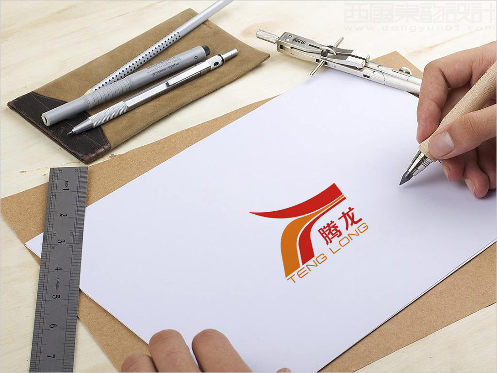 陜西騰龍煤電集團有限責(zé)任公司logo設(shè)計之辦公用品應(yīng)用效果