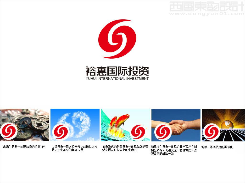 北京裕惠國際投資有限公司標(biāo)志設(shè)計(jì)創(chuàng)意釋義圖