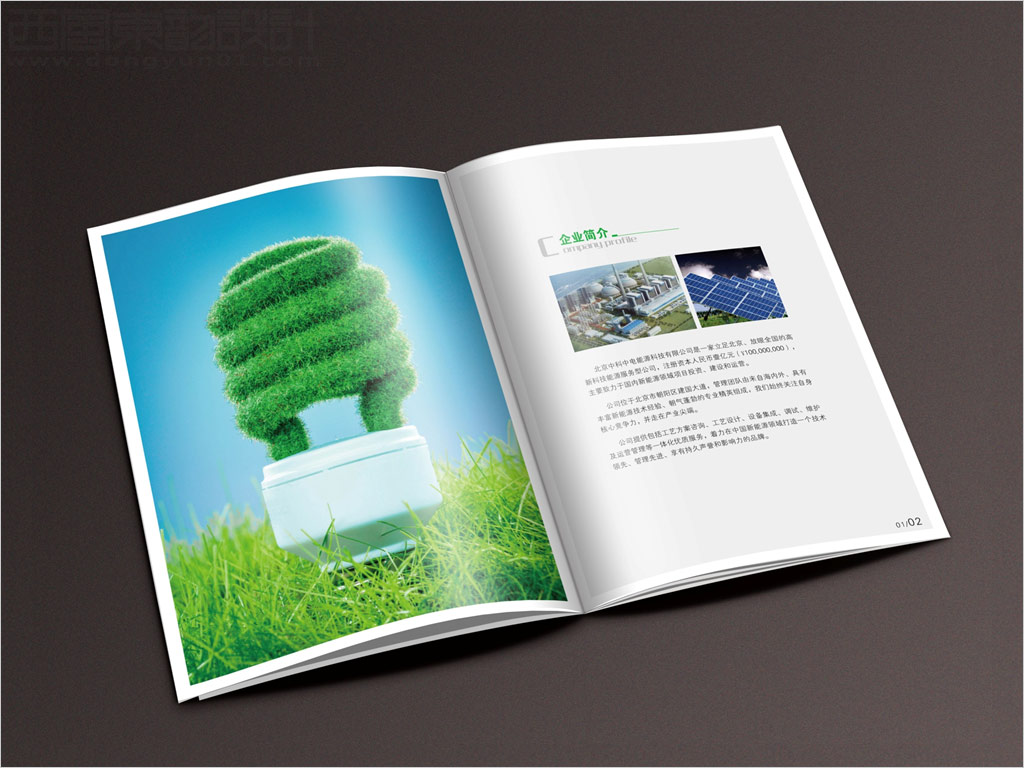 北京中科中電能源科技有限公司宣傳畫冊內(nèi)頁版式設(shè)計(jì)