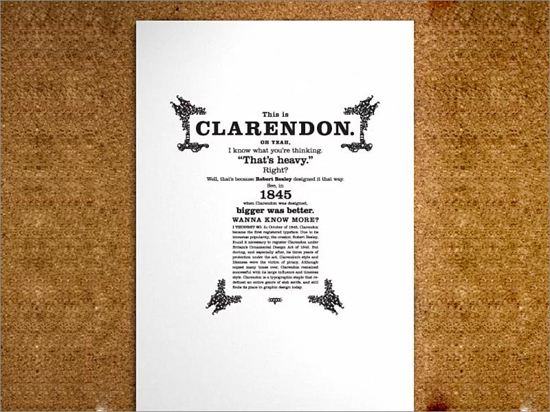Clarendon字體設(shè)計(jì)特點(diǎn) Clarendon字體設(shè)計(jì)特點(diǎn)