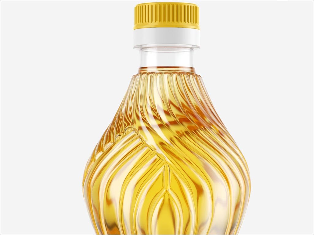 烏克蘭手繪插畫風格葵花籽食用油瓶型設(shè)計