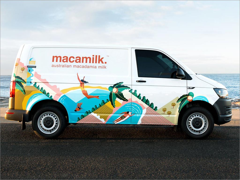 澳大利亞Macamilk堅(jiān)果牛奶車體設(shè)計(jì)