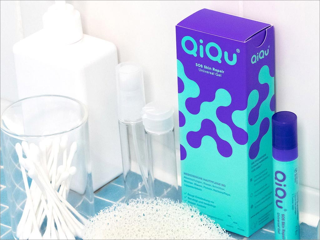 德國(guó)QiQu皮膚修復(fù)通用凝膠藥品包裝設(shè)計(jì)