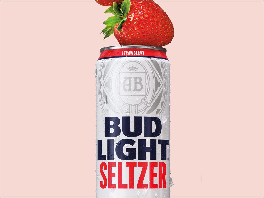 Bud Light草莓味氣泡蘇打水包裝設(shè)計
