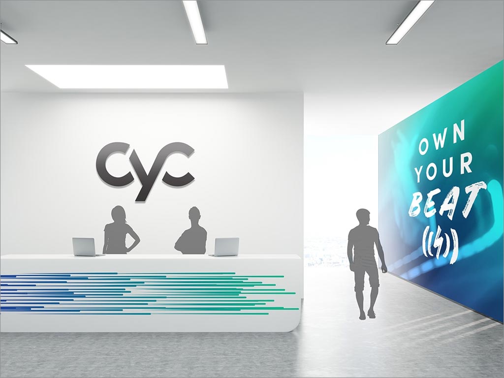 美國CYC室內(nèi)健身品牌形象墻設計