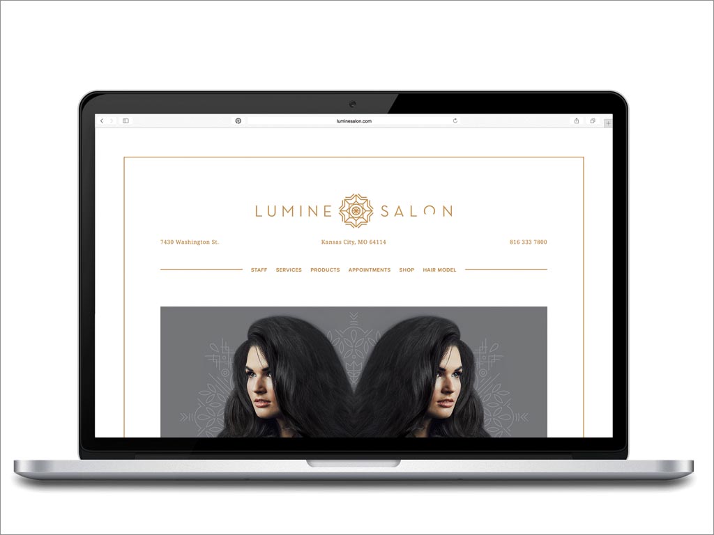 美國Lumine Salon美容美發(fā)沙龍網站首頁設計