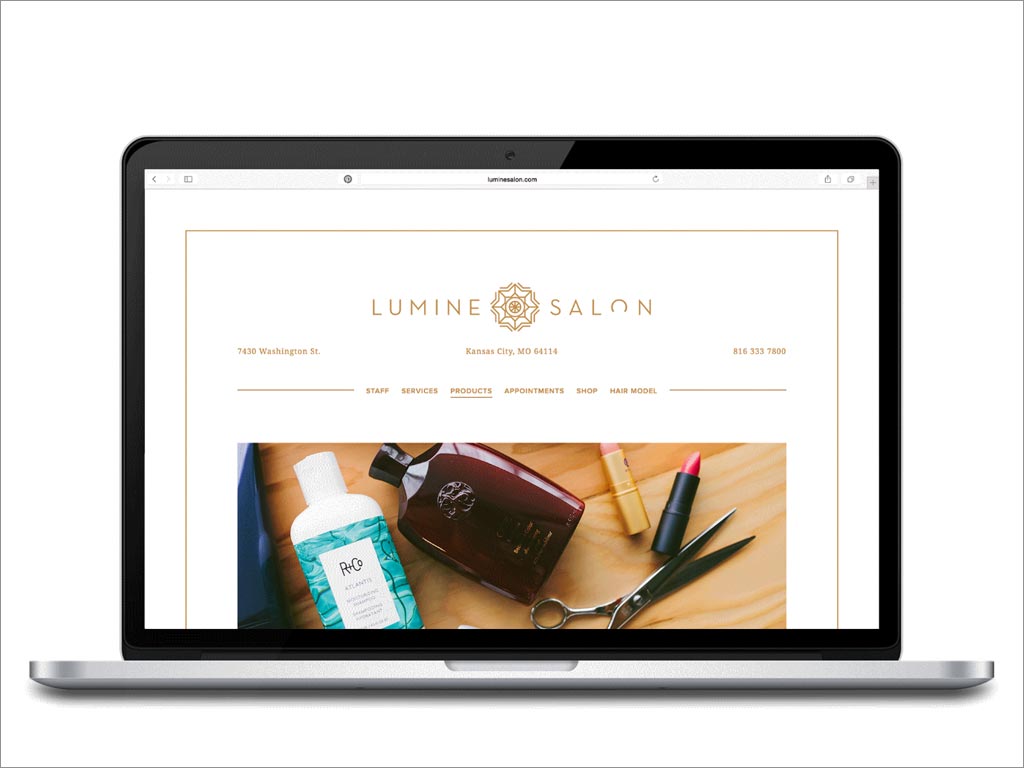 美國Lumine Salon美容美發(fā)沙龍網站內頁設計