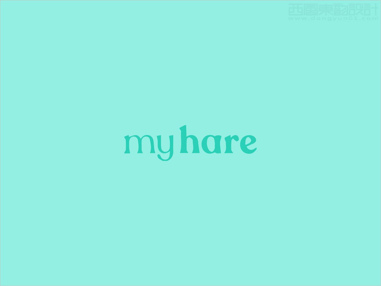 美國MyHare身體護(hù)理脫毛蠟條logo字體設(shè)計