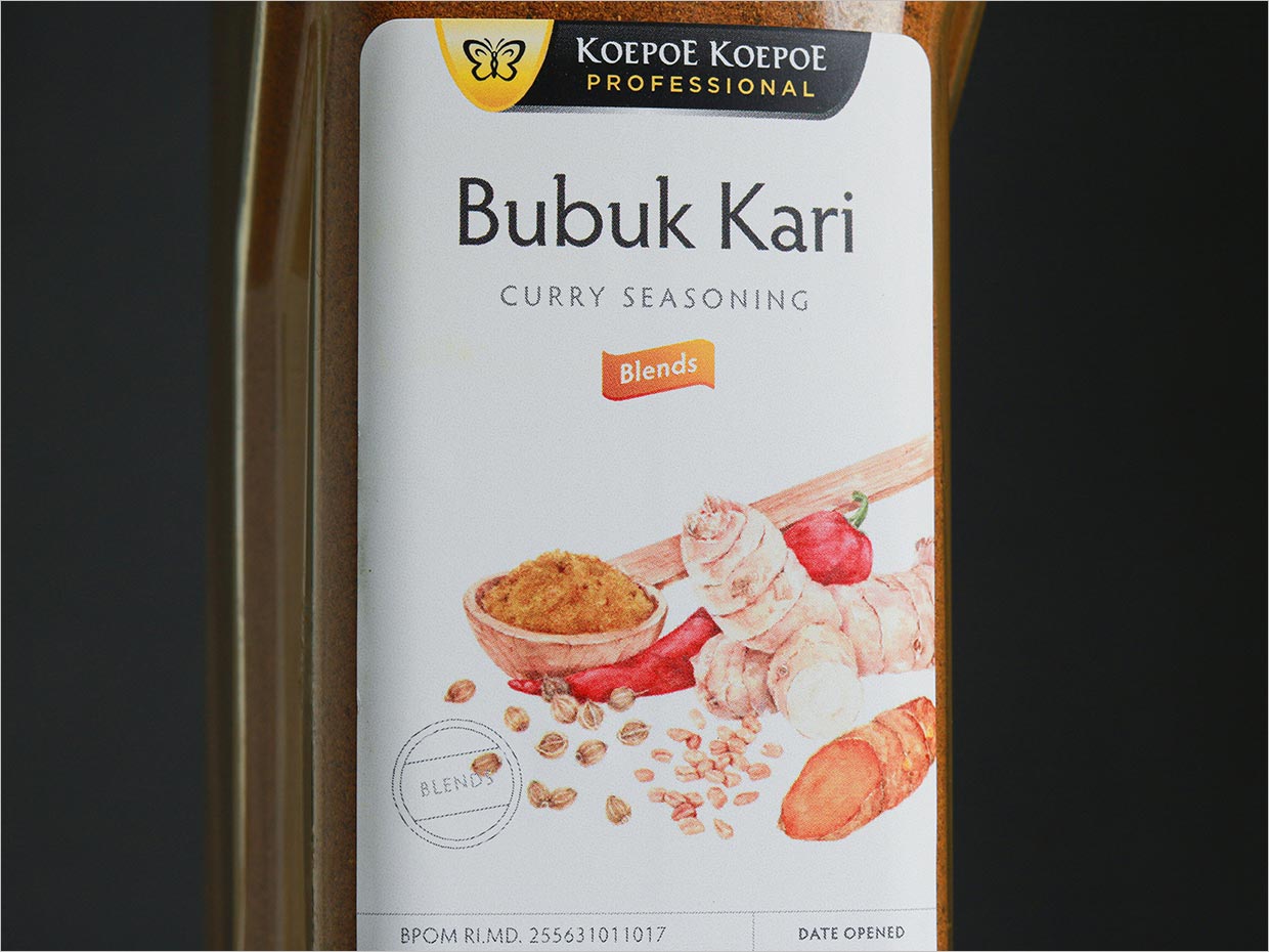 印度尼西亞Koepoe Koepoe姜粉調(diào)味料瓶簽包裝設(shè)計之實物照片