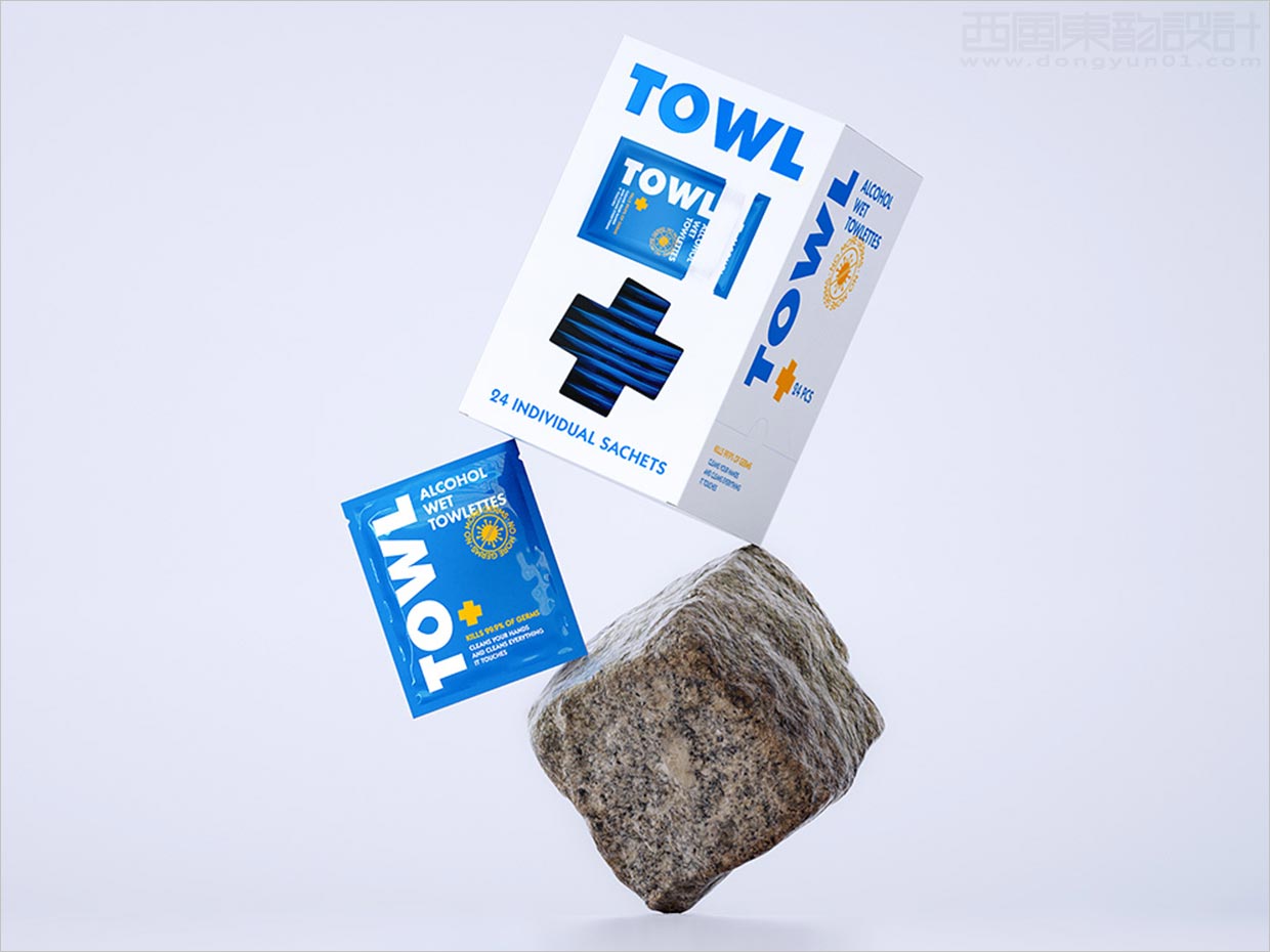 波蘭TOWL抗菌消毒濕巾紙盒與內(nèi)袋包裝設計