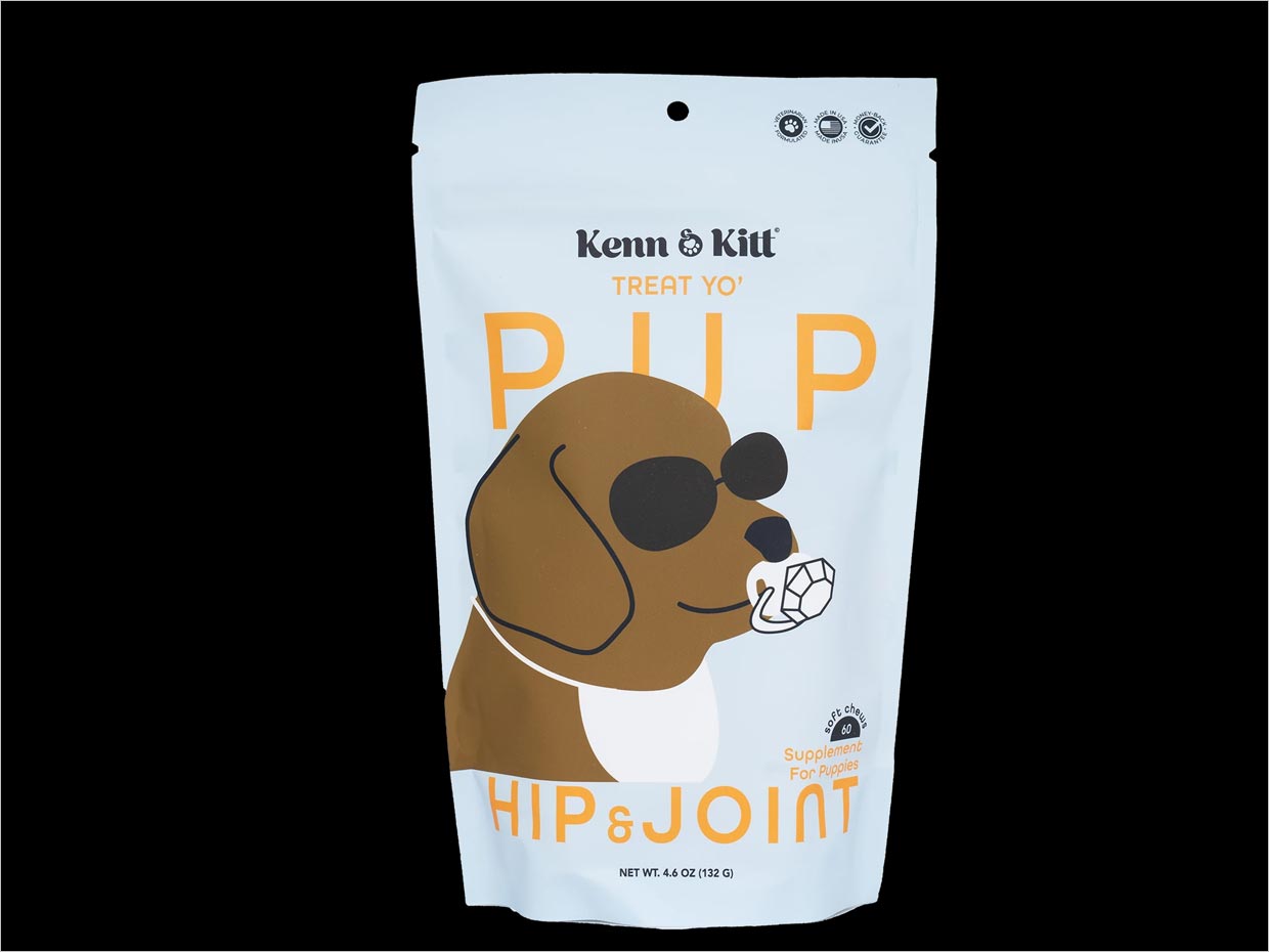 美國Kenn&Kitt寵物狗幼犬髖關節(jié)營養(yǎng)保健食品補充劑包裝設計