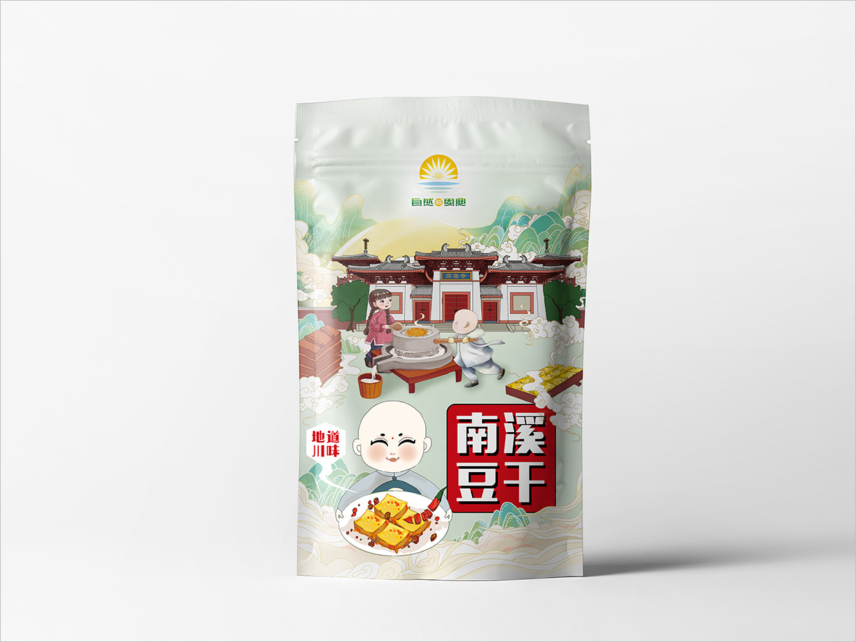 自然的恩典產(chǎn)品包裝設計之南溪豆干包裝設計