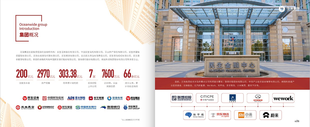 中國泛?？毓杉瘓F(tuán)35周年畫冊(cè)設(shè)計(jì)之集團(tuán)概況頁面設(shè)計(jì)