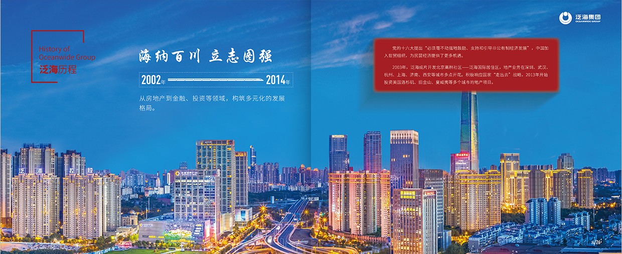 中國泛?？毓杉瘓F(tuán)35周年畫冊(cè)設(shè)計(jì)之泛海歷程頁面設(shè)計(jì)