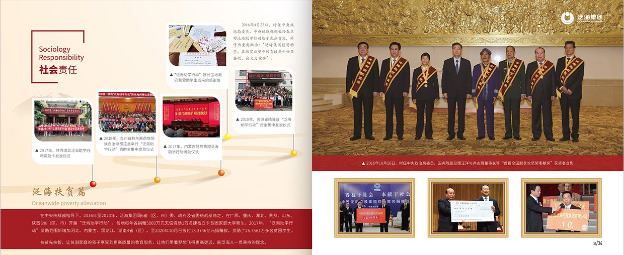 中國泛海控股集團(tuán)35周年畫冊(cè)設(shè)計(jì)之社會(huì)責(zé)任頁面設(shè)計(jì)