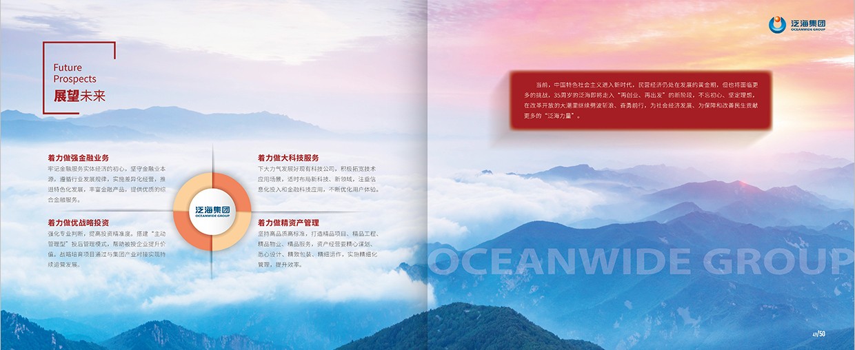 中國泛?？毓杉瘓F(tuán)35周年畫冊(cè)設(shè)計(jì)之展望未來內(nèi)頁設(shè)計(jì)